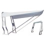 Telescopic stern awning navy blue 130 x 155 cm